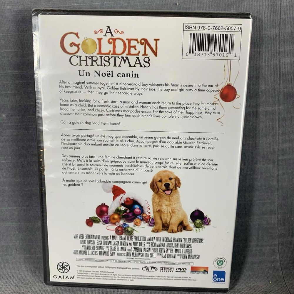 A Golden Christmas DVD 2010 A Tail Of Puppy Love New Sealed - Picture 2 of 3
